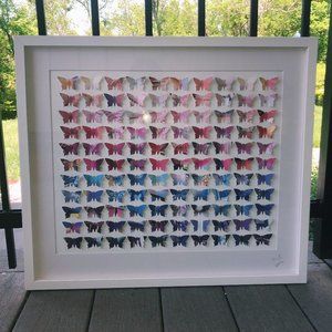 Cutout Butterfly Art in Frame Hanging Decor